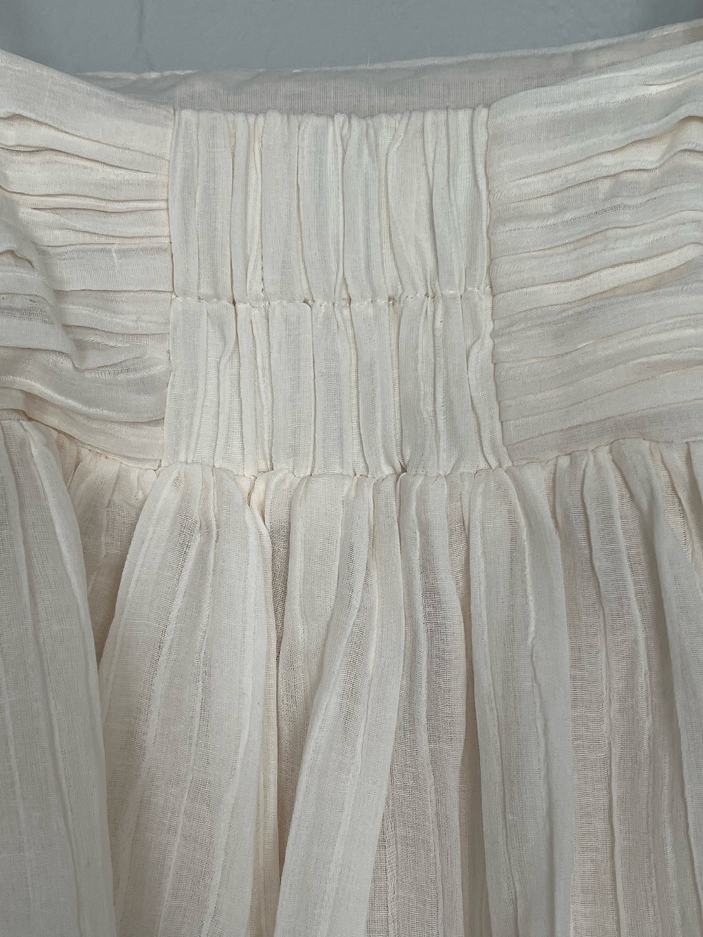 NWT DISSH Casey Ivory Crinkle Ramie Top Square Neck Cami US 6 - Picture 8 of 11